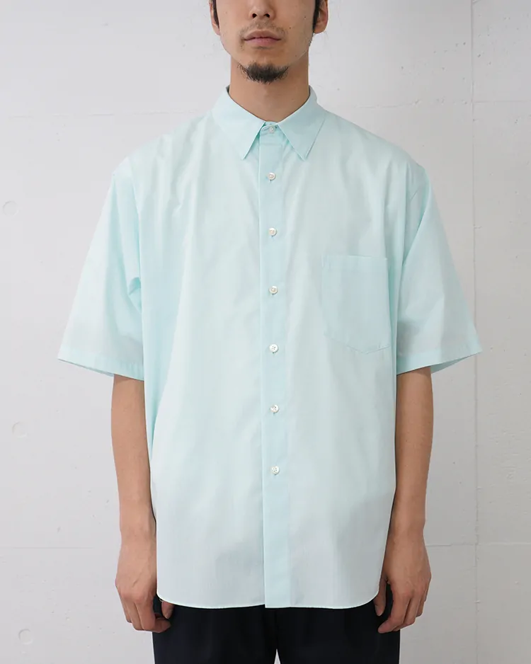 Dice&Dice / COTTON BROAD REGULAR COLLAR S/S SHIRT / PALE GREEN