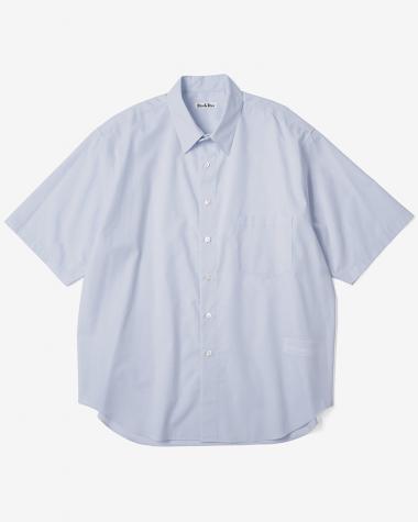 Dice&Dice / COTTON BROAD REGULAR COLLAR S/S SHIRT / PALE BLUE		