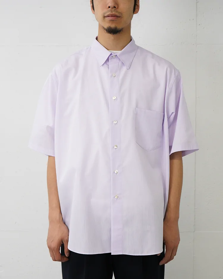 Dice&Dice / COTTON BROAD REGULAR COLLAR S/S SHIRT / PALE PURPLE	