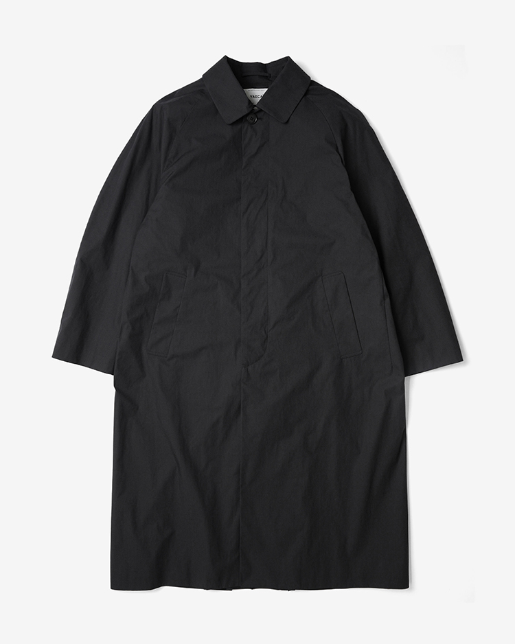 YAECA (MEN) / SOUTIEN COLLAR COAT - LONG / BLACK