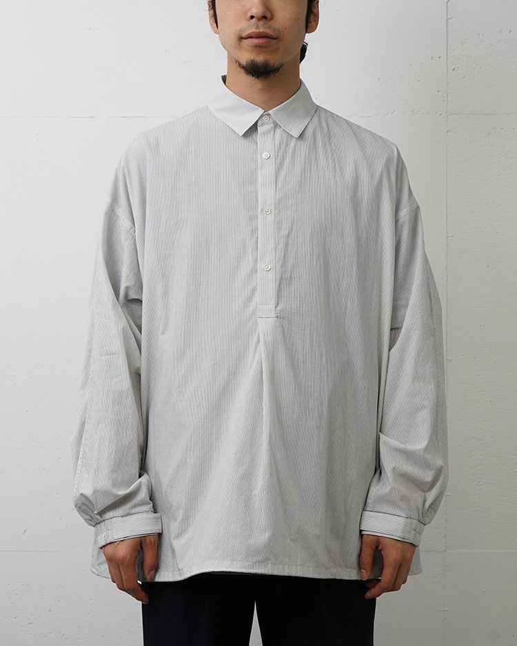 Graphpaper (MEN) / Seersucker Pullover Shirt / WHITE