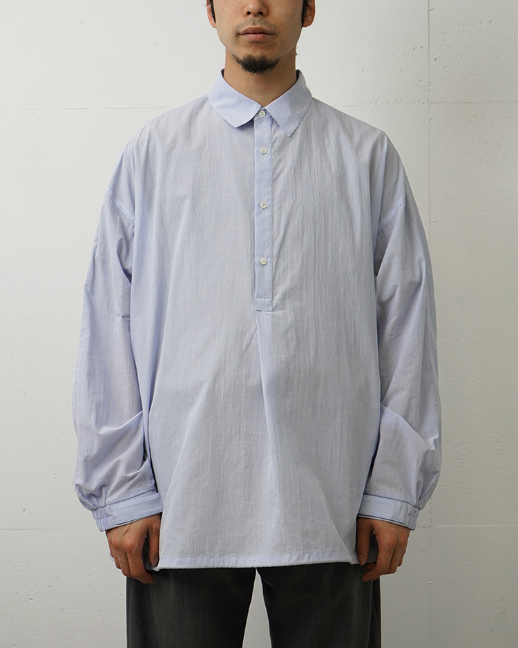 Graphpaper (MEN) / Seersucker Pullover Shirt / BLUE