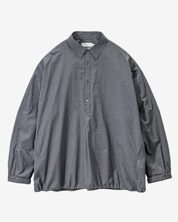 Graphpaper (MEN) / Seersucker Pullover Shirt / GRAY