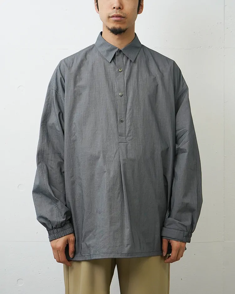 Graphpaper (MEN) / Seersucker Pullover Shirt / GRAY
