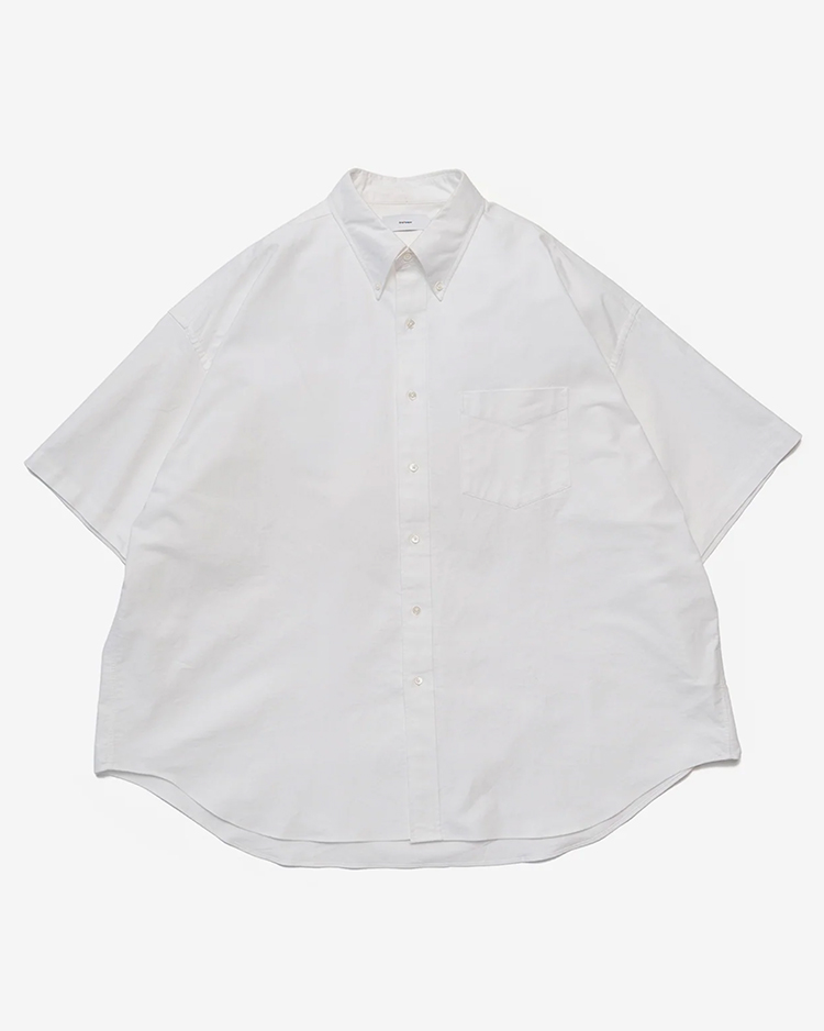 Graphpaper (MEN) / Oxford S/S Oversized B.D Shirt / WHITE
