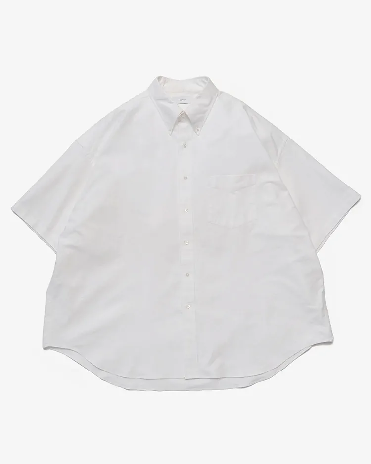 Graphpaper (MEN) / Oxford S/S Oversized B.D Shirt / WHITE