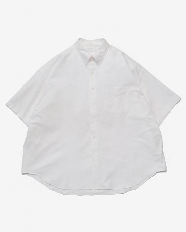 Graphpaper (MEN) / Oxford S/S Oversized B.D Shirt / WHITE