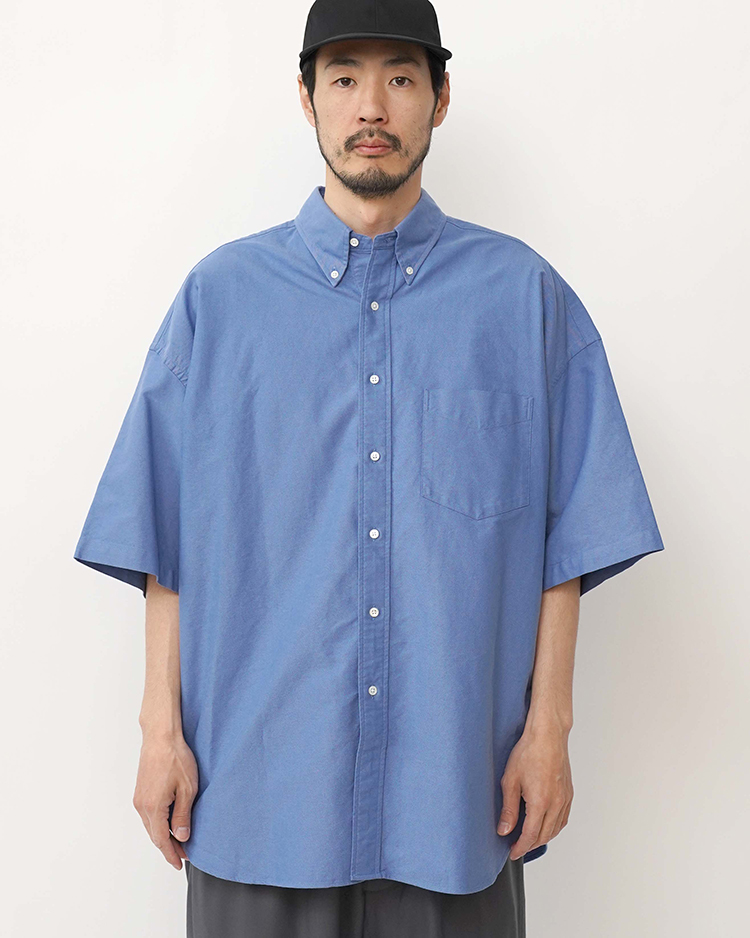 Graphpaper (MEN) / Oxford S/S Oversized B.D Shirt / SAX
