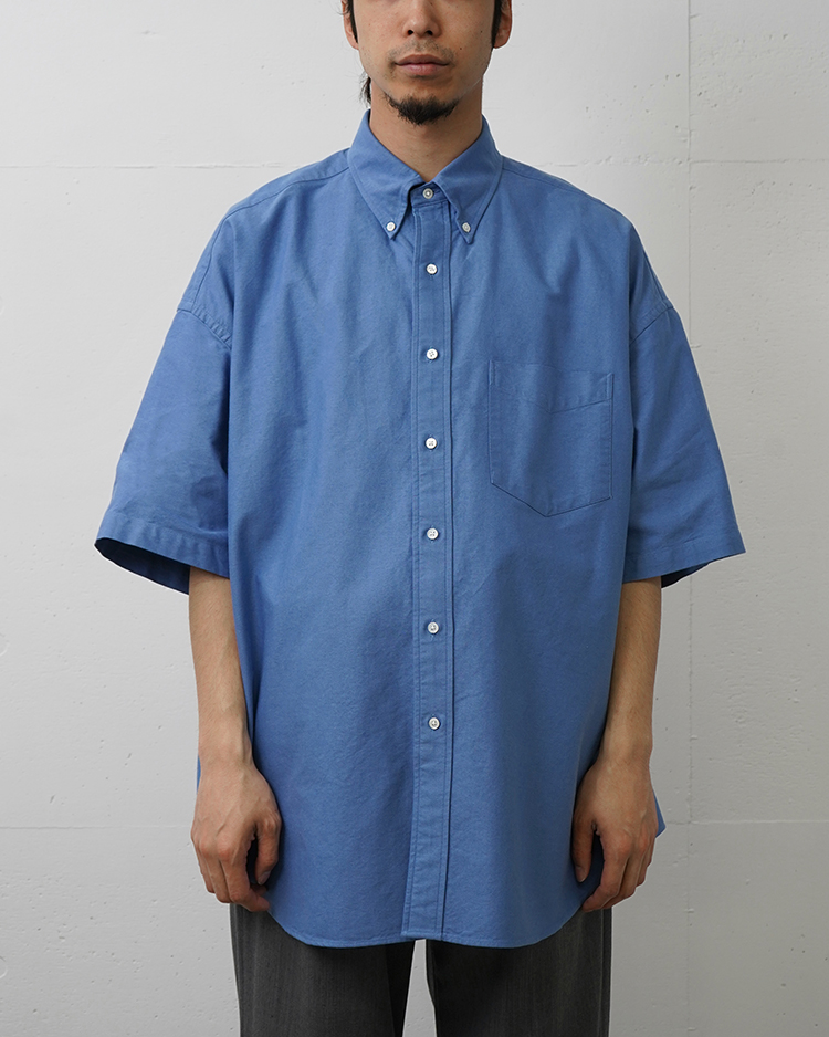 Graphpaper (MEN) / Oxford S/S Oversized B.D Shirt / SAX
