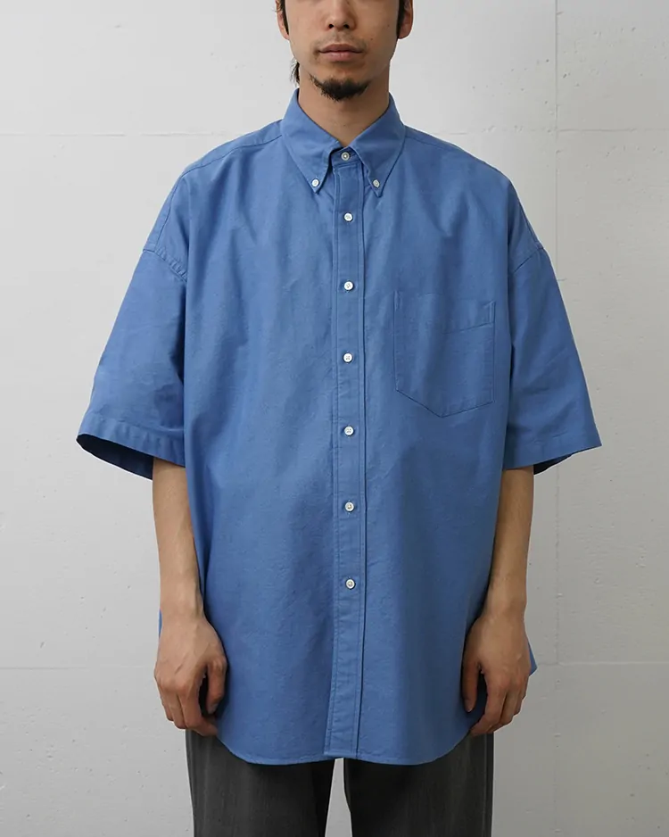 Graphpaper (MEN) / Oxford S/S Oversized B.D Shirt / SAX