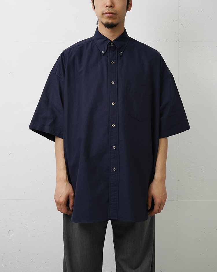 Graphpaper (MEN) / Oxford S/S Oversized B.D Shirt / NAVY