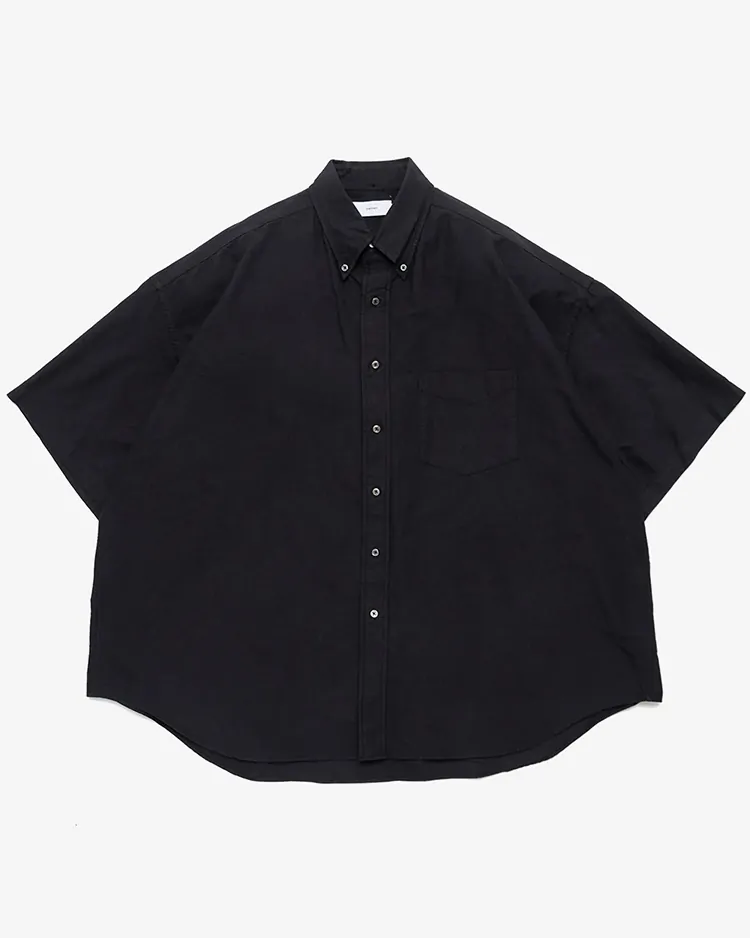 Graphpaper (MEN) / Oxford S/S Oversized B.D Shirt / BLACK