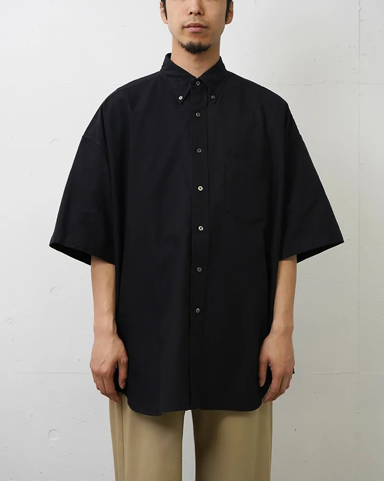 Graphpaper (MEN) / Oxford S/S Oversized B.D Shirt / BLACK
