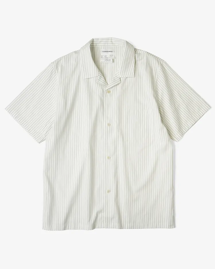 YAECA (MEN) / Short-Sleeve Pajama Shirt / STRIPE