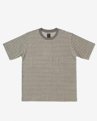  / OCHIWATA BORDER T-SHIRT / GRAY×ECRU