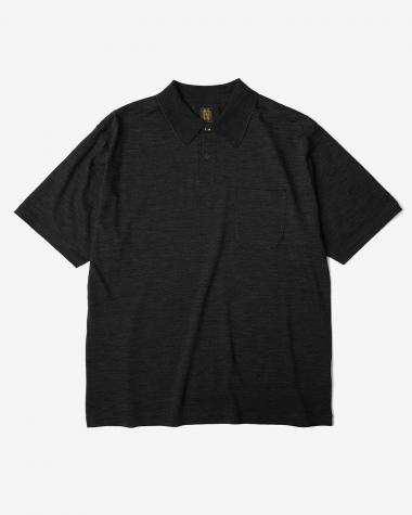  / SUMMER WOOL POLO T-SHIRT / CHARCOAL