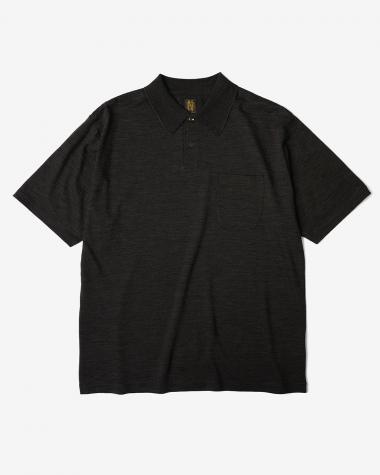  / SUMMER WOOL POLO T-SHIRT / BROWN