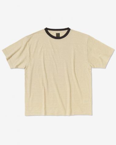  / NORMANDY LINEN T-SHIRT / BEIGE×BROWN