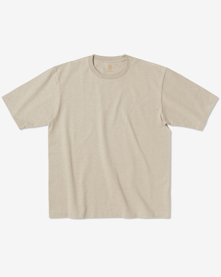 MERIYASU T-SHIRT HEAVY(PACK) / HEATHER BEIGE | BATONER (MEN