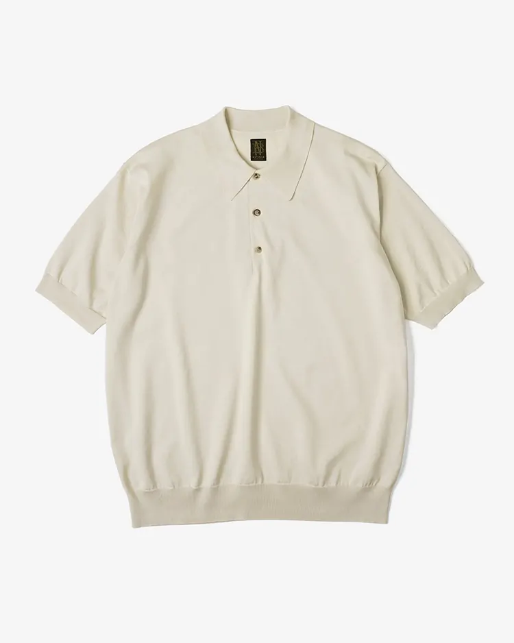 BATONER (MEN) / CARIBBEAN SEAISLAND COTTON POLO SHORT SLEEVE / IVORY