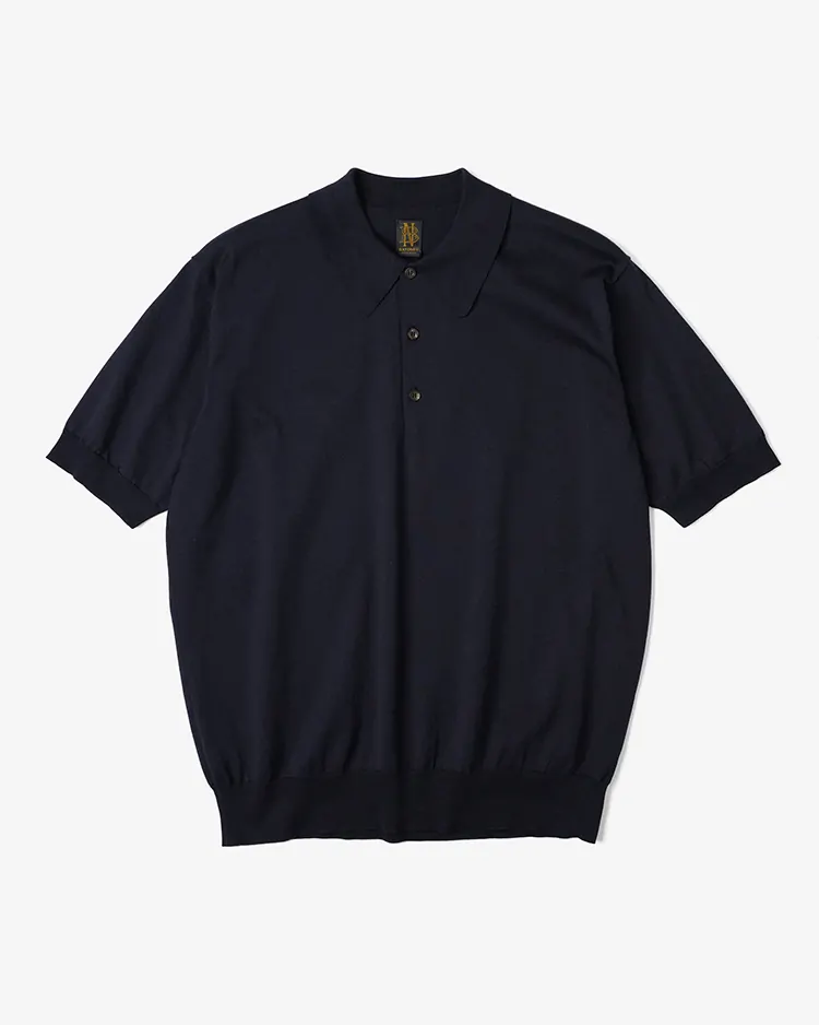 BATONER (MEN) / CARIBBEAN SEAISLAND COTTON POLO SHORT SLEEVE / NAVY