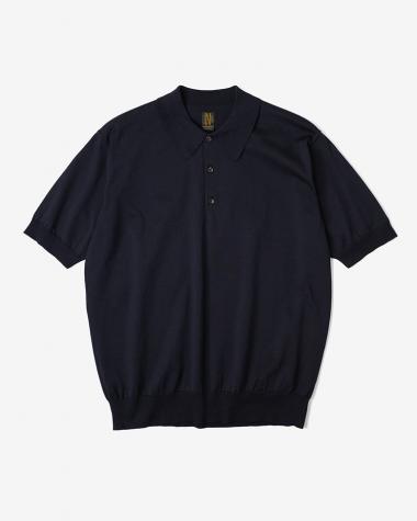  / CARIBBEAN SEAISLAND COTTON POLO SHORT SLEEVE / NAVY
