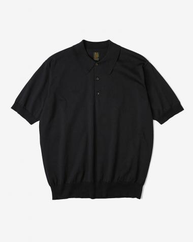  / CARIBBEAN SEAISLAND COTTON POLO SHORT SLEEVE / BLACK
