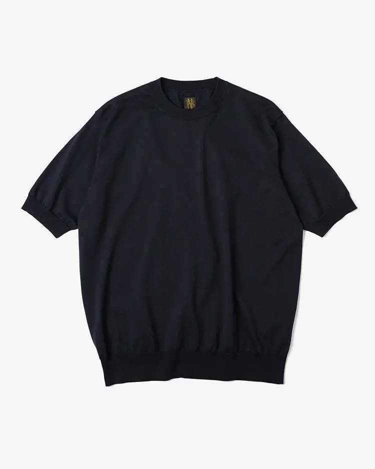 BATONER (MEN) / CARIBBEAN SEAISLAND COTTON CREW NECK SHORT SLEEVE / NAVY