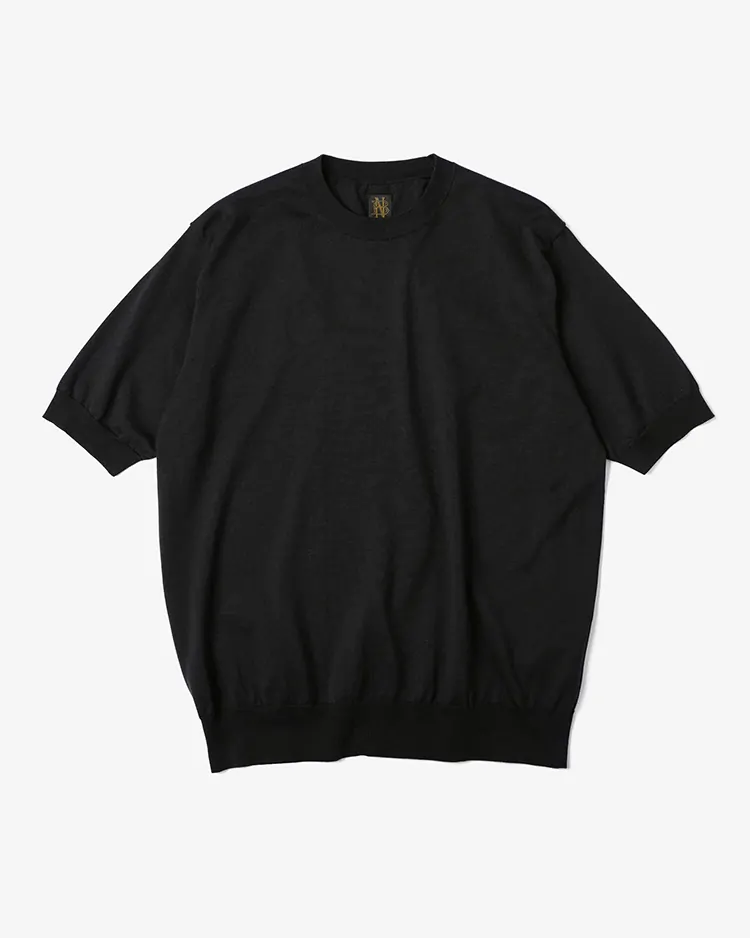 BATONER (MEN) / CARIBBEAN SEAISLAND COTTON CREW NECK SHORT SLEEVE / BLACK