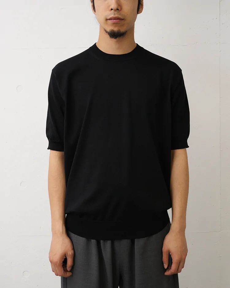 BATONER (MEN) / CARIBBEAN SEAISLAND COTTON CREW NECK SHORT SLEEVE / BLACK
