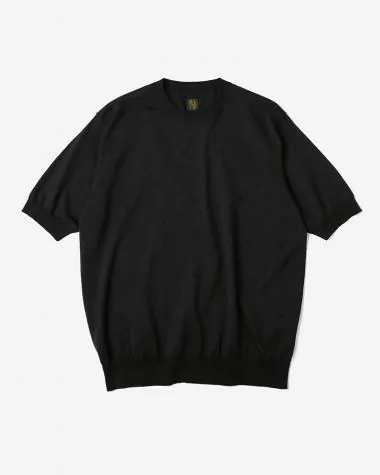 BATONER (MEN) / CARIBBEAN SEAISLAND COTTON CREW NECK SHORT SLEEVE / BLACK