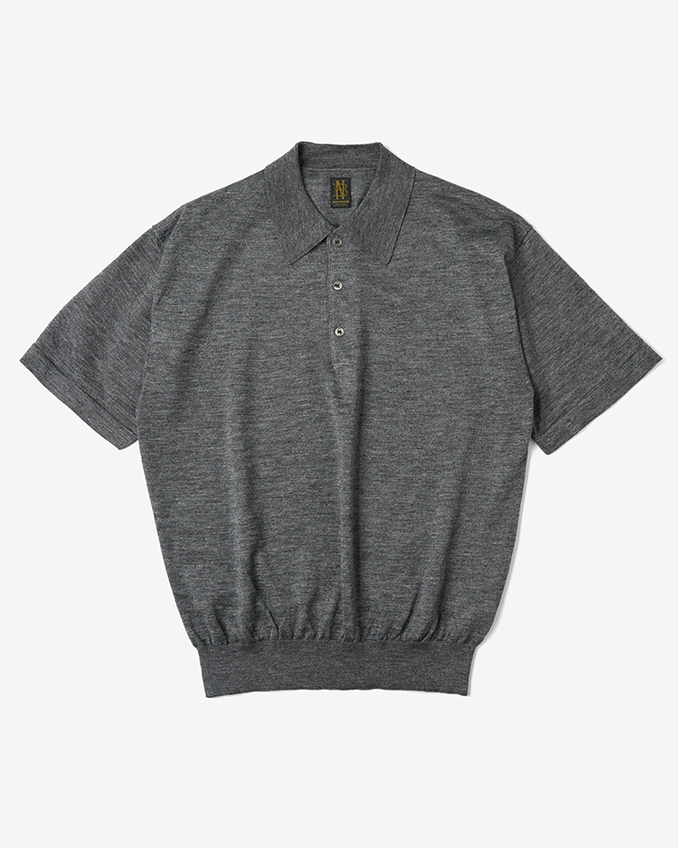 CHOMA POLO SHORT SLEEVE / GREY | BATONER (MEN)(バトナー) | T