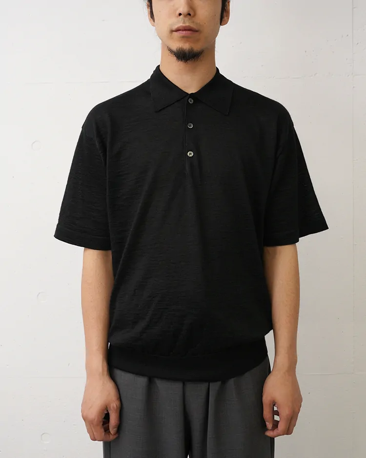 BATONER (MEN) / CHOMA POLO SHORT SLEEVE / BLACK