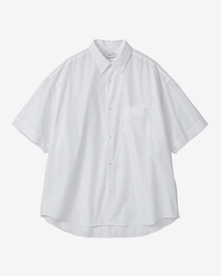 Graphpaper (MEN) / Broad S/S Oversized Regular Collar Shirt / WHITE