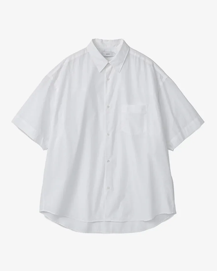 Graphpaper (MEN) / Broad S/S Oversized Regular Collar Shirt / WHITE