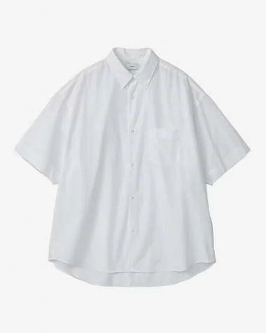 Graphpaper (MEN) / Broad S/S Oversized Regular Collar Shirt / WHITE