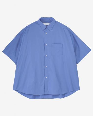  / Broad S/S Oversized Regular Collar Shirt / BLUE