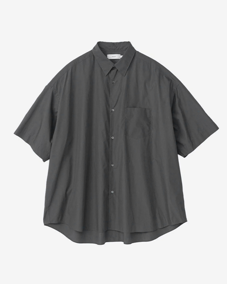 Graphpaper (MEN) / Broad S/S Oversized Regular Collar Shirt / C.GRAY