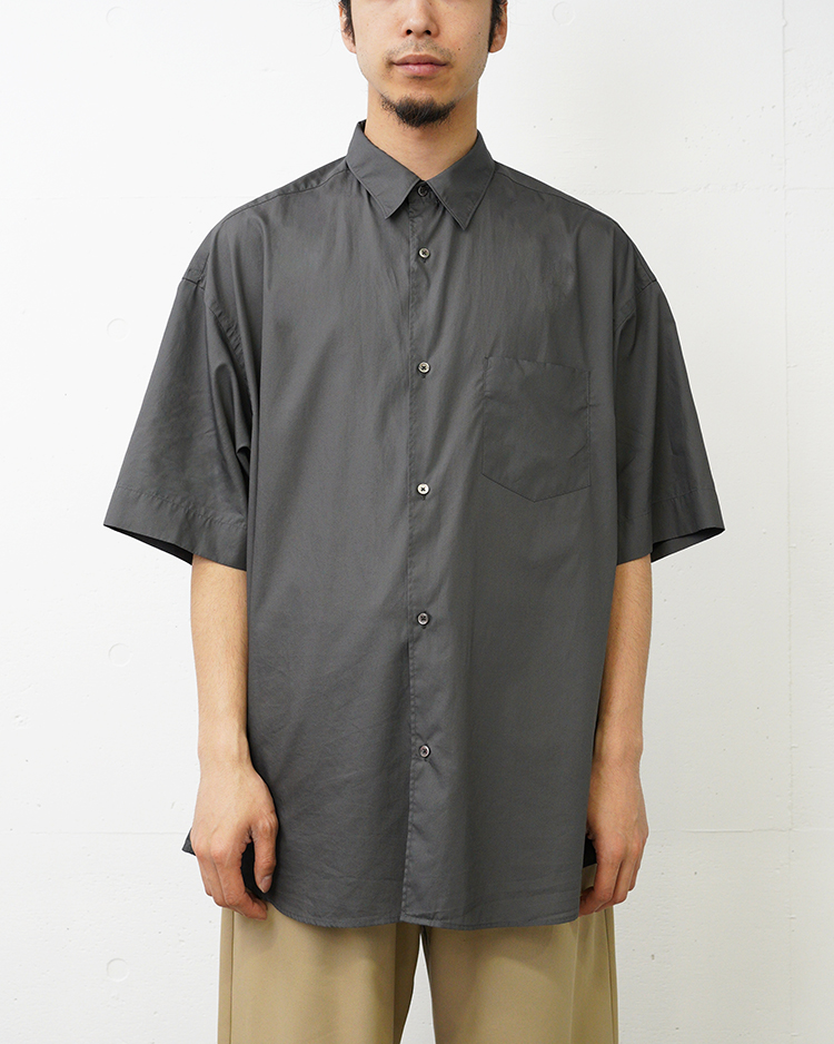 Graphpaper (MEN) / Broad S/S Oversized Regular Collar Shirt / C.GRAY