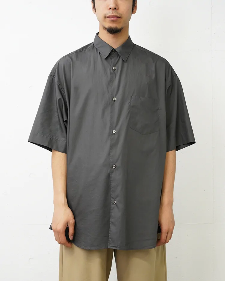 Graphpaper (MEN) / Broad S/S Oversized Regular Collar Shirt / C.GRAY