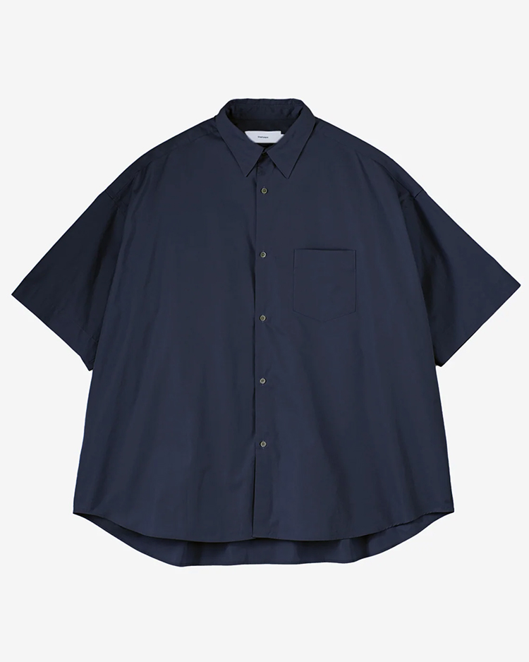 Graphpaper (MEN) / Broad S/S Oversized Regular Collar Shirt / NAVY