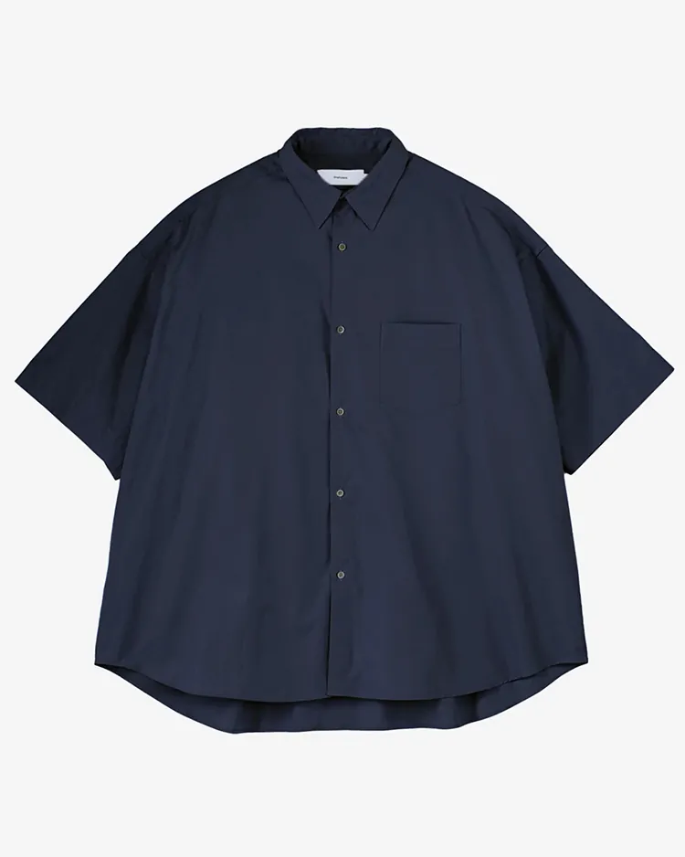 Graphpaper (MEN) / Broad S/S Oversized Regular Collar Shirt / NAVY