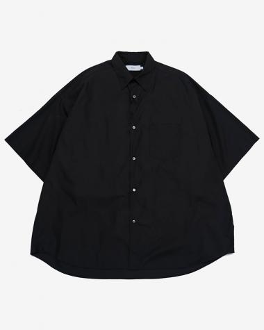  / Broad S/S Oversized Regular Collar Shirt / BLACK