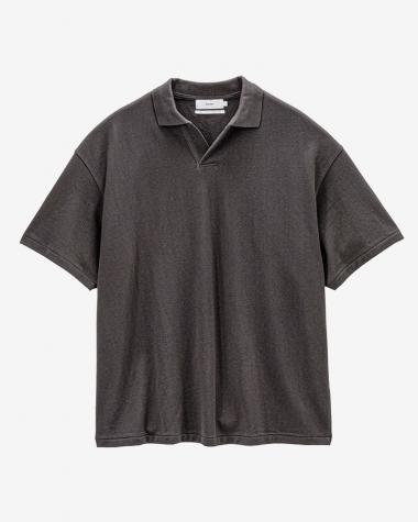  / Cotton Pique Jersey S/S Skipper Polo / CHARCOAL