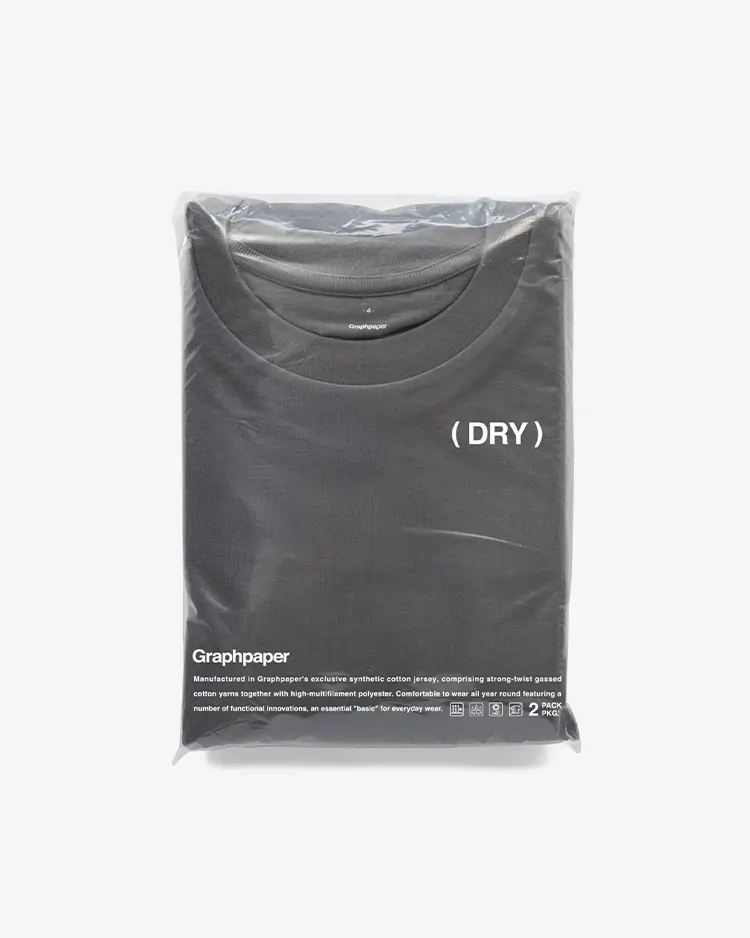 Graphpaper (MEN) / DRY 2-Pack Crew Neck Tee / GRAY