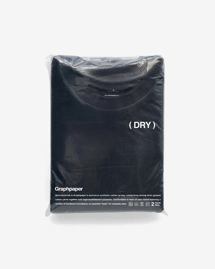 Graphpaper (MEN) / DRY 2-Pack Crew Neck Tee / NAVY