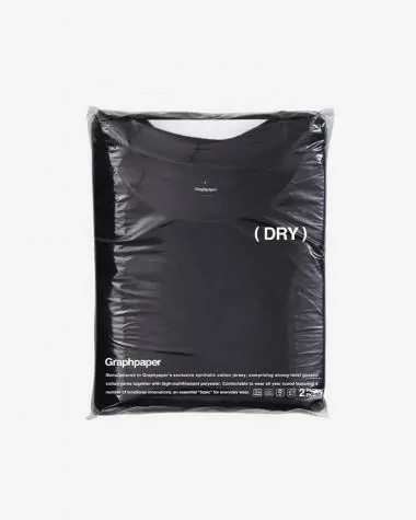 Graphpaper (MEN) / DRY 2-Pack Crew Neck Tee / BLACK