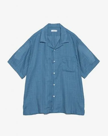 nanamica / Open Collar Panama S/S Shirt / SX(Sax)