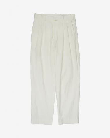  / CHINO - TWO TUCK STRAIGHT / WHITE