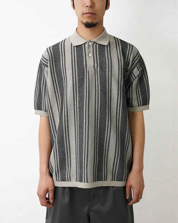 nanamica / Knit Polo Sweater / CH(Charcoal)